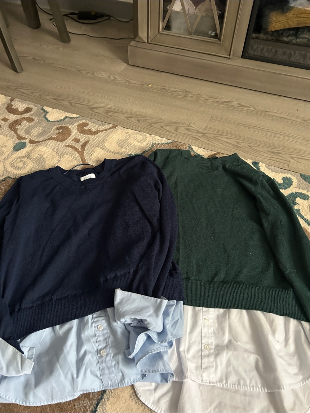 (2) Croft & Barrow Sweaters with blouse hems